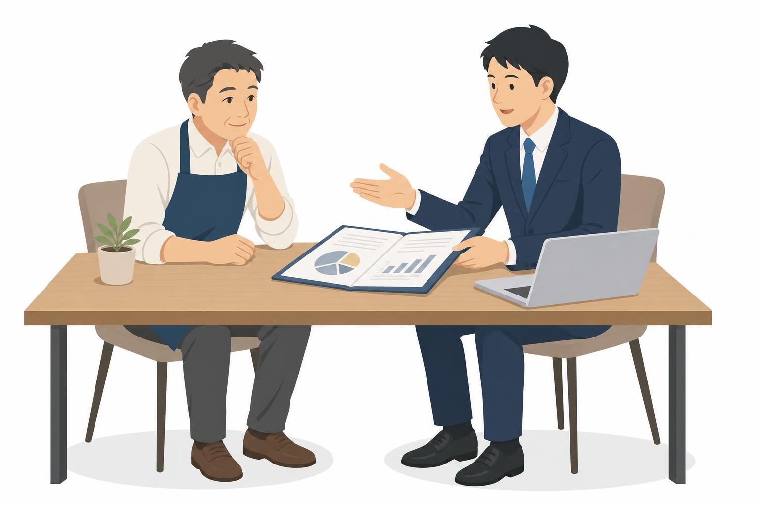 初期費用は助成金・補助金で抑えるを説明するイラスト