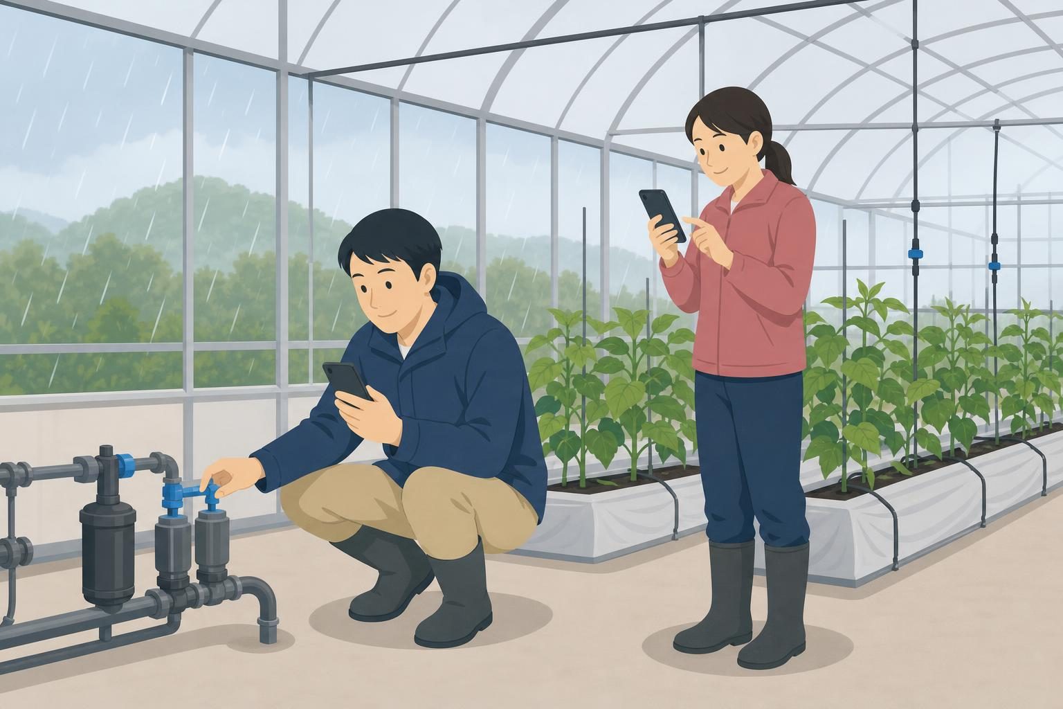 天候リスクに備える農業の連絡と判断基準
