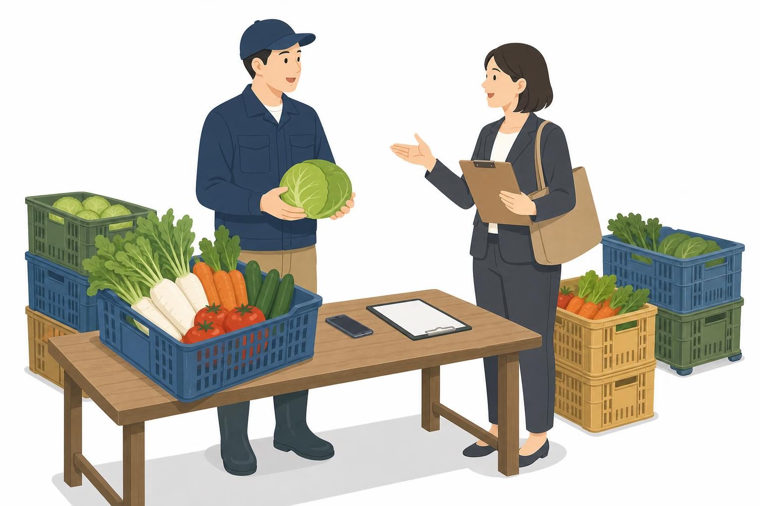 農産物の販路分散を出荷計画に落とし込む手順