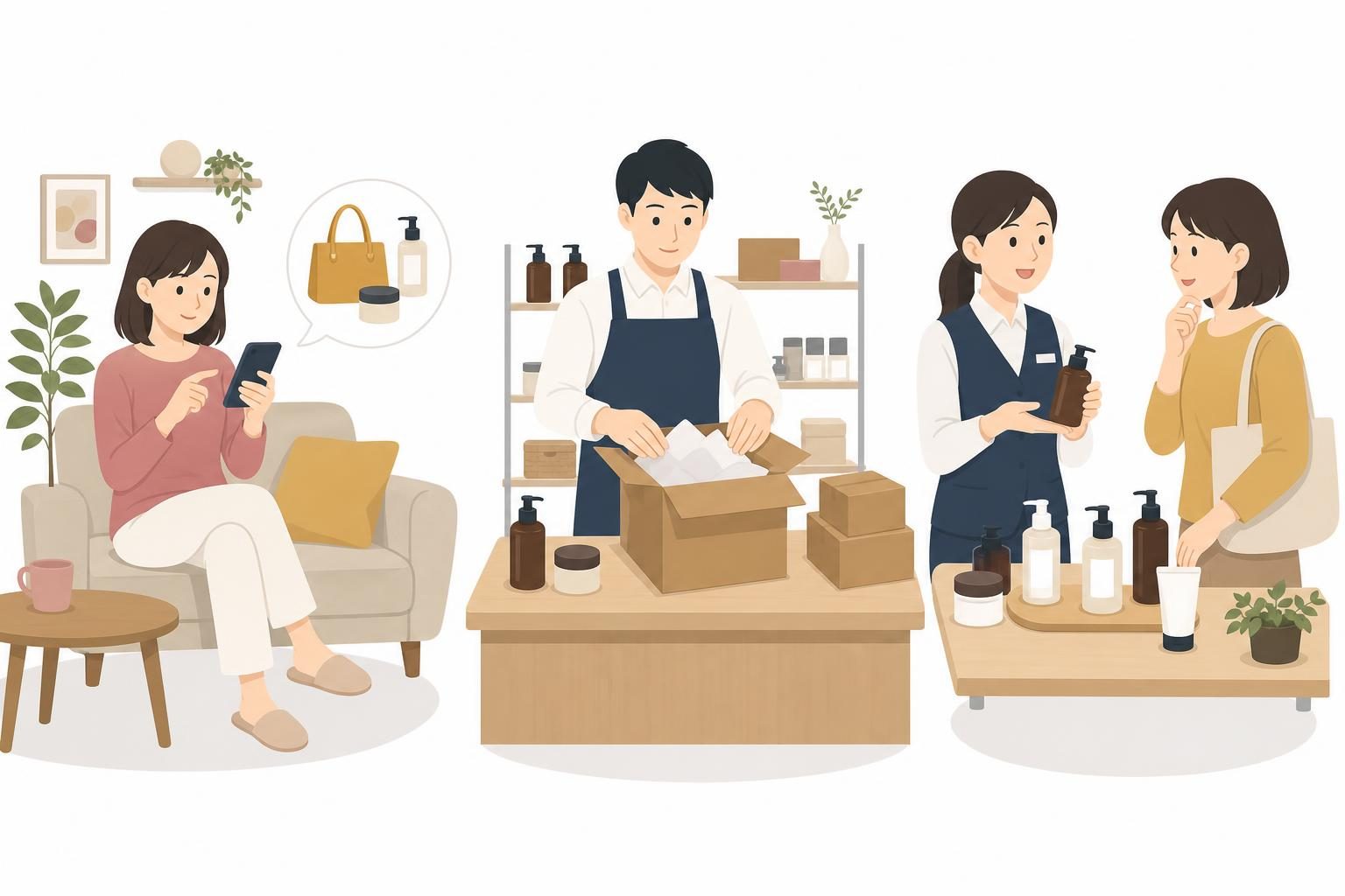 店舗とECをつなぐ再購入導線は三つで足りる