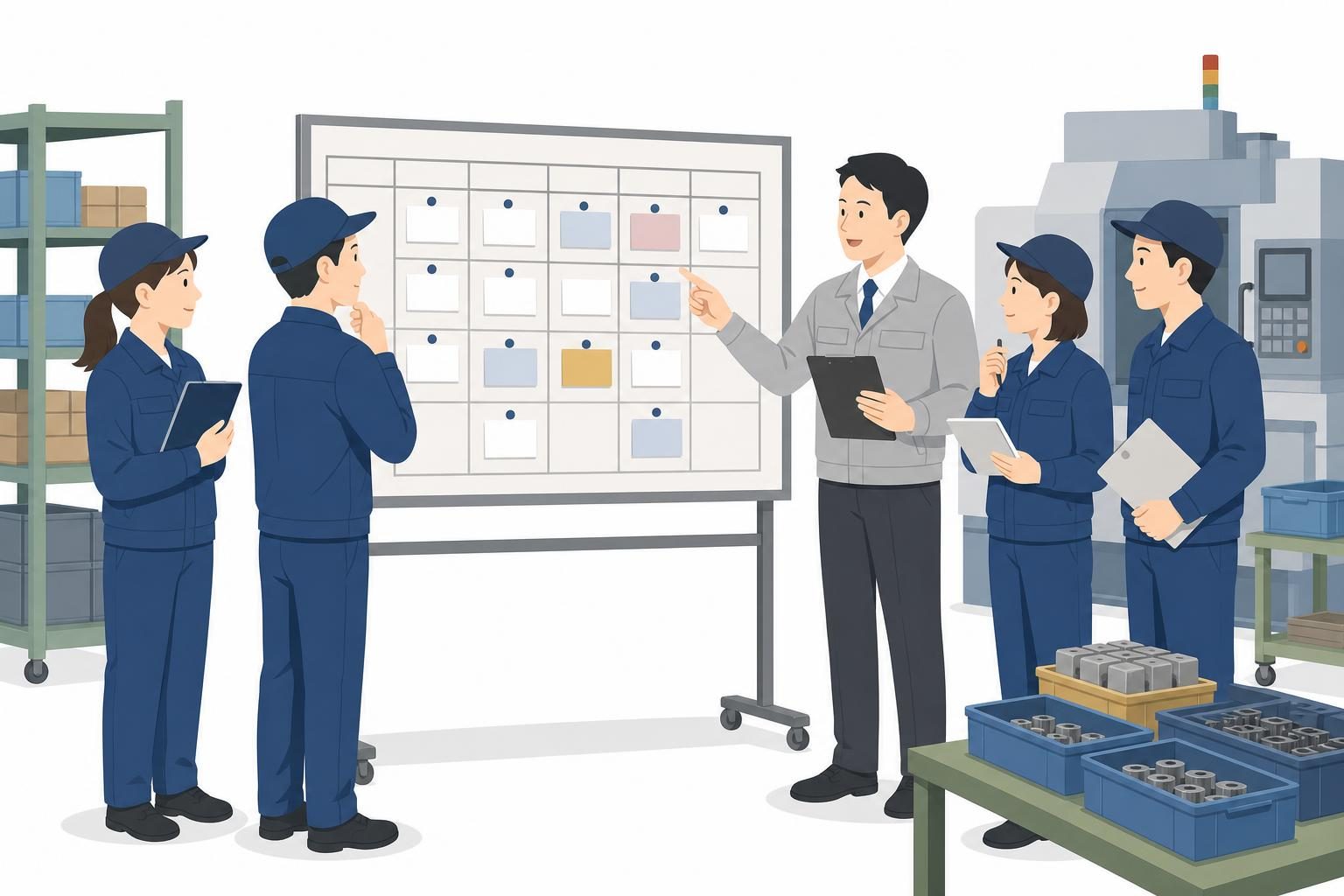 年末納品に備えて生産計画と人員を整える